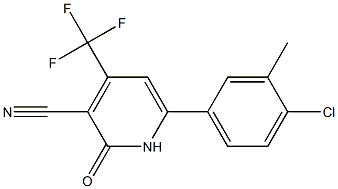 6-(4-CHLORO-3-METHYLPHENYL)-4-(TRIFLUOROMETHYL)-1,2-DIHYDRO-2-OXOPYRIDINE-3-CARBONITRILE Struktur