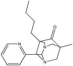 5-BUTYL-7-METHYL-2-PYRIDIN-2-YL-1,3-DIAZATRICYCLO[3.3.1.1~3,7~]DECAN-6-ONE Struktur