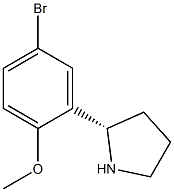 (S)-2-(5-BROMO-2-METHOXYPHENYL)PYRROLIDINE Struktur