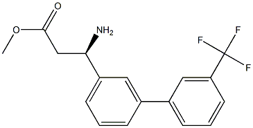 METHYL (3R)-3-AMINO-3-(3-[3-(TRIFLUOROMETHYL)PHENYL]PHENYL)PROPANOATE Struktur