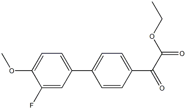 ETHYL 4-(3-FLUORO-4-METHOXYPHENYL)BENZOYLFORMATE Struktur