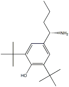 4-((1S)-1-AMINOBUTYL)-2,6-BIS(TERT-BUTYL)PHENOL Struktur