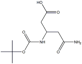 3-TERT-BUTOXYCARBONYLAMINO-4-CARBAMOYL-BUTYRIC ACID Struktur