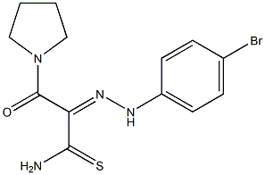 (2Z)-2-[(4-BROMOPHENYL)HYDRAZONO]-3-OXO-3-PYRROLIDIN-1-YLPROPANETHIOAMIDE Struktur