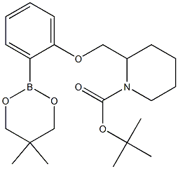 TERT-BUTYL 2[[2-(5,5-DIMETHYL-1,3,2-DIOXABORINAN-2-YL)PHENOXY]METHYL]PIPERIDINE-1-CARBOXYLATE Struktur