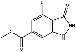 4-CHLORO-3-HYDROXY-6-INDAZOLECARBOXYLIC ACID METHYL ESTER Struktur