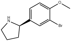 4-((2R)PYRROLIDIN-2-YL)-2-BROMO-1-METHOXYBENZENE Struktur