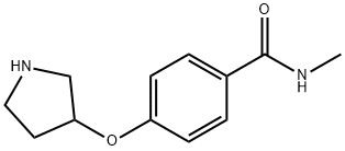 N-METHYL-4-(PYRROLIDIN-3-YLOXY)-BENZAMIDE Struktur