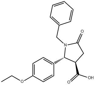 (2R,3R)-1-BENZYL-2-(4-ETHOXYPHENYL)-5-OXOPYRROLIDINE-3-CARBOXYLIC ACID Struktur