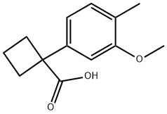 1-(3-METHOXY-4-METHYLPHENYL)CYCLOBUTANECARBOXYLIC ACID Struktur