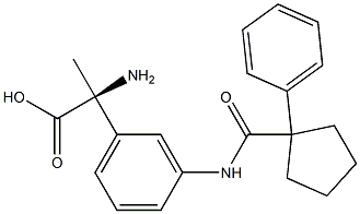 (2S)-2-AMINO-2-(3-[(PHENYLCYCLOPENTYL)CARBONYLAMINO]PHENYL)PROPANOIC ACID Struktur