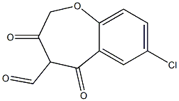 7-CHLORO-3,5-DIOXO-2,3,4,5-TETRAHYDRO-BENZO[B]OXEPINE-4-CARBALDEHYDE Struktur