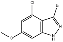 3-BROMO-4-CHLORO-6-METHOXY (1H)INDAZOLE Struktur