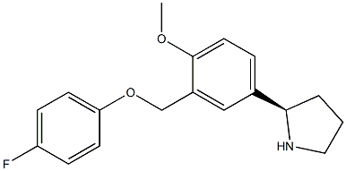 1-([5-((2R)PYRROLIDIN-2-YL)-2-METHOXYPHENYL]METHOXY)-4-FLUOROBENZENE Struktur