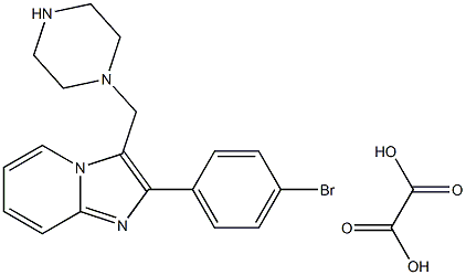 2-(4-BROMO-PHENYL)-3-PIPERAZIN-1-YLMETHYL-IMIDAZO[1,2-A]PYRIDINE, OXALIC ACID SALT Struktur