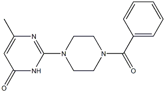 2-(4-BENZOYLPIPERAZIN-1-YL)-6-METHYLPYRIMIDIN-4(3H)-ONE Struktur