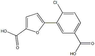 5-(5-CARBOXY-2-CHLOROPHENYL)-2-FUROIC ACID Struktur