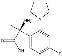 (2S)-2-AMINO-2-(4-FLUORO-2-PYRROLIDINYLPHENYL)PROPANOIC ACID Struktur