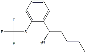 (1S)-1-[2-(TRIFLUOROMETHYLTHIO)PHENYL]PENTYLAMINE Struktur