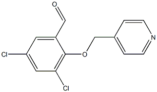 3,5-DICHLORO-2-(PYRIDIN-4-YLMETHOXY)BENZALDEHYDE Struktur