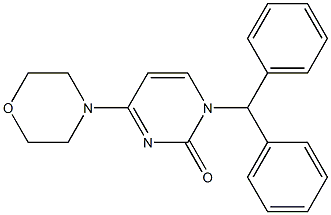 1-BENZHYDRYL-4-MORPHOLIN-4-YLPYRIMIDIN-2(1H)-ONE Struktur