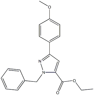 ETHYL 1-BENZYL-3-(4-METHOXYPHENYL)-1H-PYRAZOLE-5-CARBOXYLATE Struktur