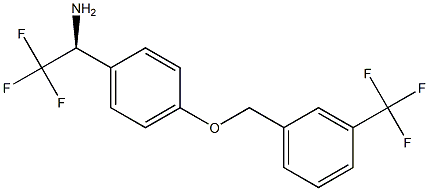 (1S)-2,2,2-TRIFLUORO-1-(4-([3-(TRIFLUOROMETHYL)PHENYL]METHOXY)PHENYL)ETHYLAMINE Struktur