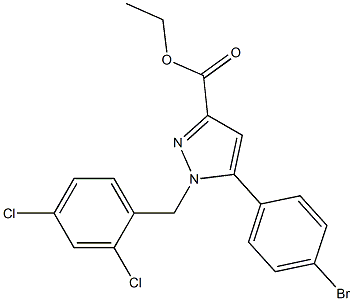 ETHYL 1-(2,4-DICHLOROBENZYL)-5-(4-BROMOPHENYL)-1H-PYRAZOLE-3-CARBOXYLATE Struktur