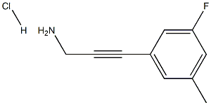 (3-FLUORO-5-METHYL-PHENYL)-PROP-2-YNYL-AMINE HYDROCHLORIDE Struktur