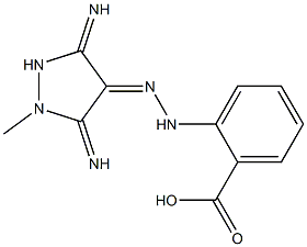 2-[(2Z)-2-(3,5-DIIMINO-1-METHYLPYRAZOLIDIN-4-YLIDENE)HYDRAZINO]BENZOIC ACID Struktur