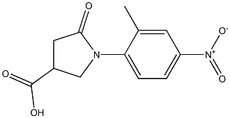 1-(2-METHYL-4-NITROPHENYL)-5-OXOPYRROLIDINE-3-CARBOXYLIC ACID Struktur