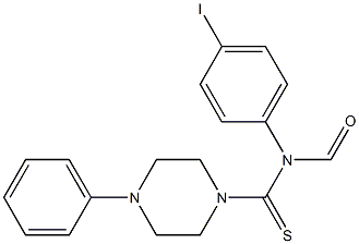 (4-IODOPHENYL)-N-((4-PHENYLPIPERAZINYL)THIOXOMETHYL)FORMAMIDE Struktur