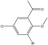 1-(3-BROMO-5-CHLORO-2-METHOXYPHENYL)ETHANONE Struktur