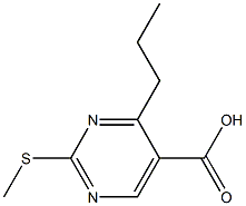 2-METHYLSULFANYL-4-PROPYL-PYRIMIDINE-5-CARBOXYLIC ACID Struktur