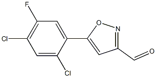 5-(2,4-DICHLORO-5-FLUOROPHENYL)ISOXAZOLE-3-CARBALDEHYDE Struktur