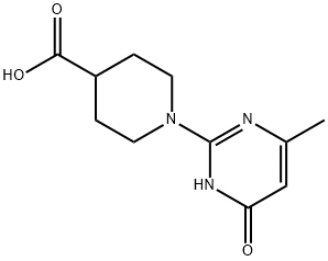 1-(4-METHYL-6-OXO-1,6-DIHYDROPYRIMIDIN-2-YL)PIPERIDINE-4-CARBOXYLIC ACID Struktur