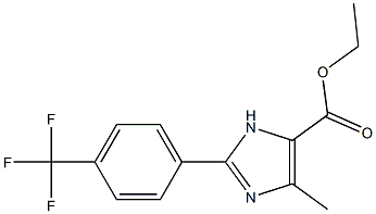 5-METHYL-2-(4-TRIFLUOROMETHYLPHENYL)-3H-IMIDAZOLE-4-CARBOXYLIC ACID ETHYL ESTER Struktur