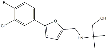 2-(((5-(3-CHLORO-4-FLUOROPHENYL)-2-FURYL)METHYL)AMINO)-2-METHYLPROPAN-1-OL Struktur