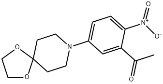 1-[5-(1,4-DIOXA-8-AZASPIRO[4.5]DEC-8-YL)-2-NITROPHENYL]-1-ETHANONE Struktur