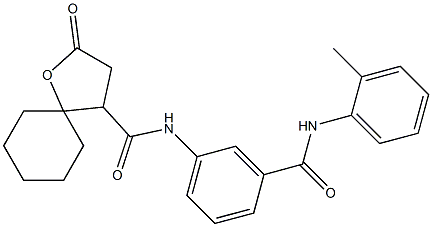 2-OXO-N-[3-(2-TOLUIDINOCARBONYL)PHENYL]-1-OXASPIRO[4.5]DECANE-4-CARBOXAMIDE Struktur