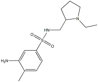 3-AMINO-N-[(1-ETHYLPYRROLIDIN-2-YL)METHYL]-4-METHYLBENZENESULFONAMIDE Struktur