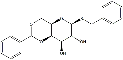 BENZYL 4,6-O-BENZYLIDENE-1-THIO-BETA-D-GALACTOPYRANOSIDE Struktur