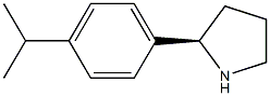 (2R)-2-[4-(METHYLETHYL)PHENYL]PYRROLIDINE Struktur