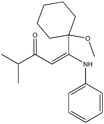 1-(1-METHOXY-CYCLOHEXYL)-4-METHYL-1-PHENYLAMINO-PENT-1-EN-3-ONE Struktur