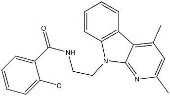 2-CHLORO-N-[2-(2,4-DIMETHYL-9H-PYRIDO[2,3-B]INDOL-9-YL)ETHYL]BENZAMIDE Struktur