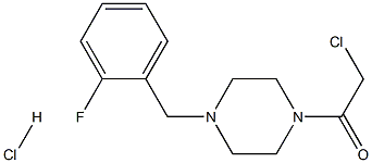 1-(CHLOROACETYL)-4-(2-FLUOROBENZYL)PIPERAZINE HYDROCHLORIDE Struktur