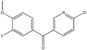 2-CHLORO-5-(3-FLUORO-4-METHOXYBENZOYL)PYRIDINE Struktur