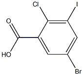 5-BROMO-2-CHLORO-3-IODOBENZOIC ACID Struktur