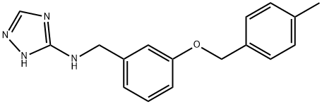 N-(3-((4-METHYLBENZYL)OXY)BENZYL)-1H-1,2,4-TRIAZOL-3-AMINE Struktur