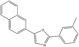 2(3-METHYLPHENYL)-5-(2-NAPHTHYL)-OXAZOLE Struktur